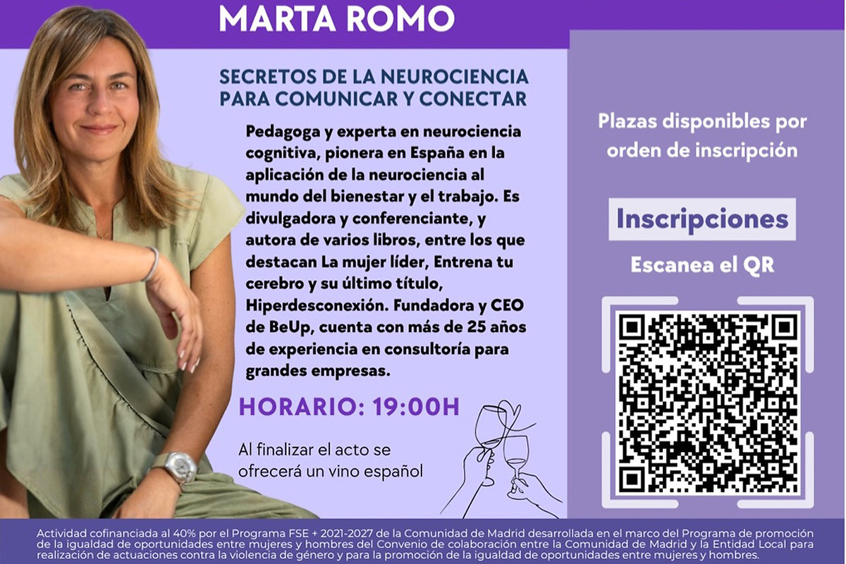 Torrejón de Ardoz acoge la jornada 'Emprendimiento y sintonía femenina' con Marta Romo