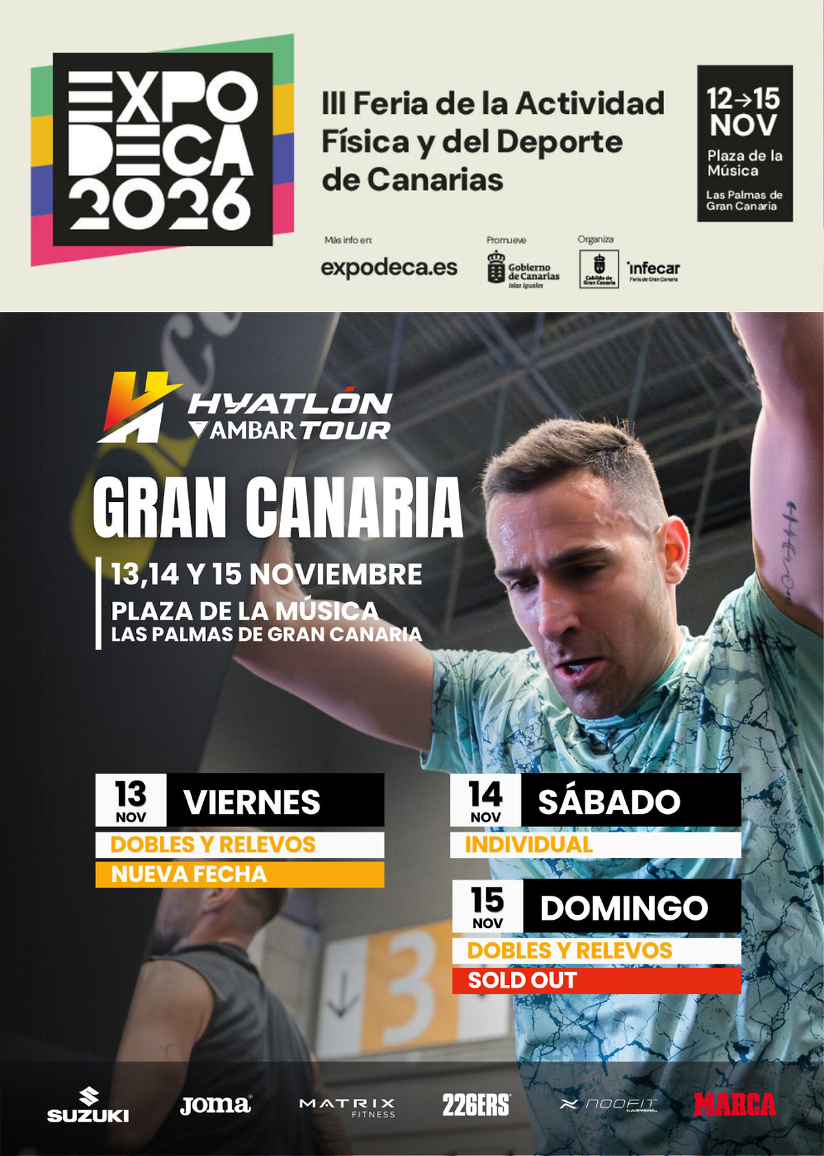 Más de 400 participantes se inscriben en el Hyatlón Ambar Tour de ExpoDeca en Las Palmas