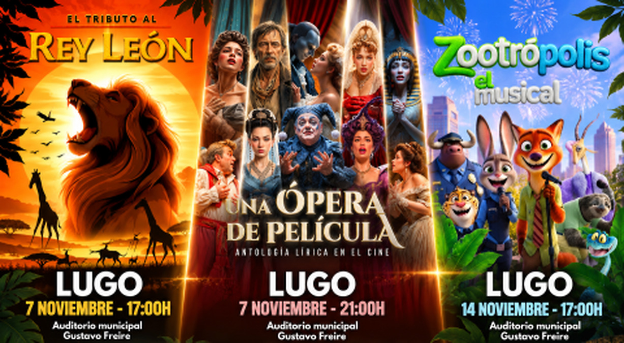 Lugo acoge en noviembre tres espectáculos en el Teatro Gustavo Freire