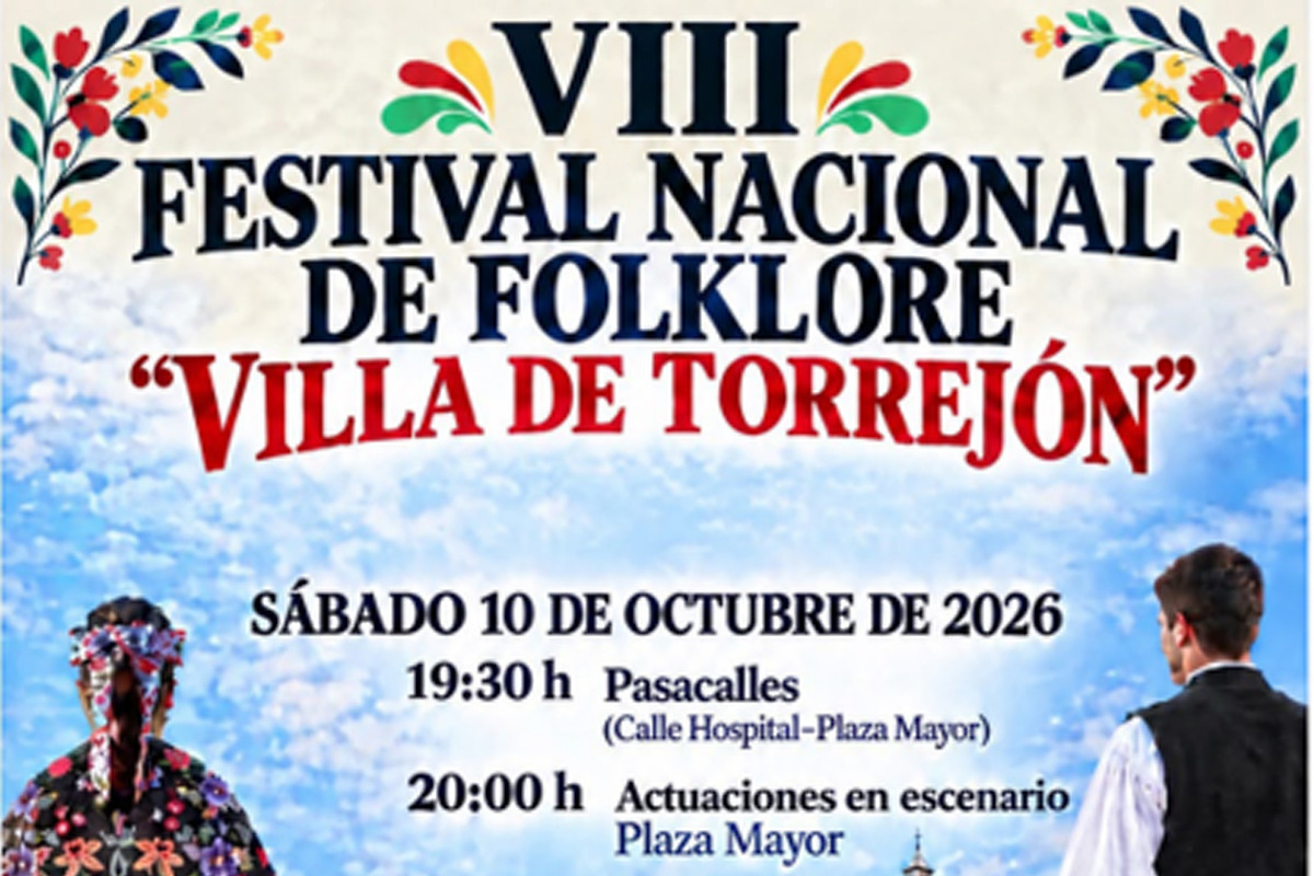 Torrejón de Ardoz celebra el VIII Festival Nacional de Folklore en la Plaza Mayor