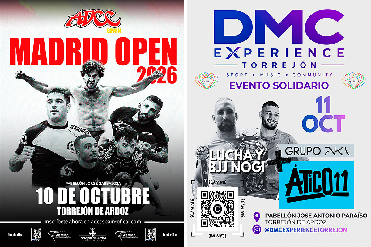 Torrejón de Ardoz acoge el Madrid Open de ADCC y el DMC Experience este fin de semana