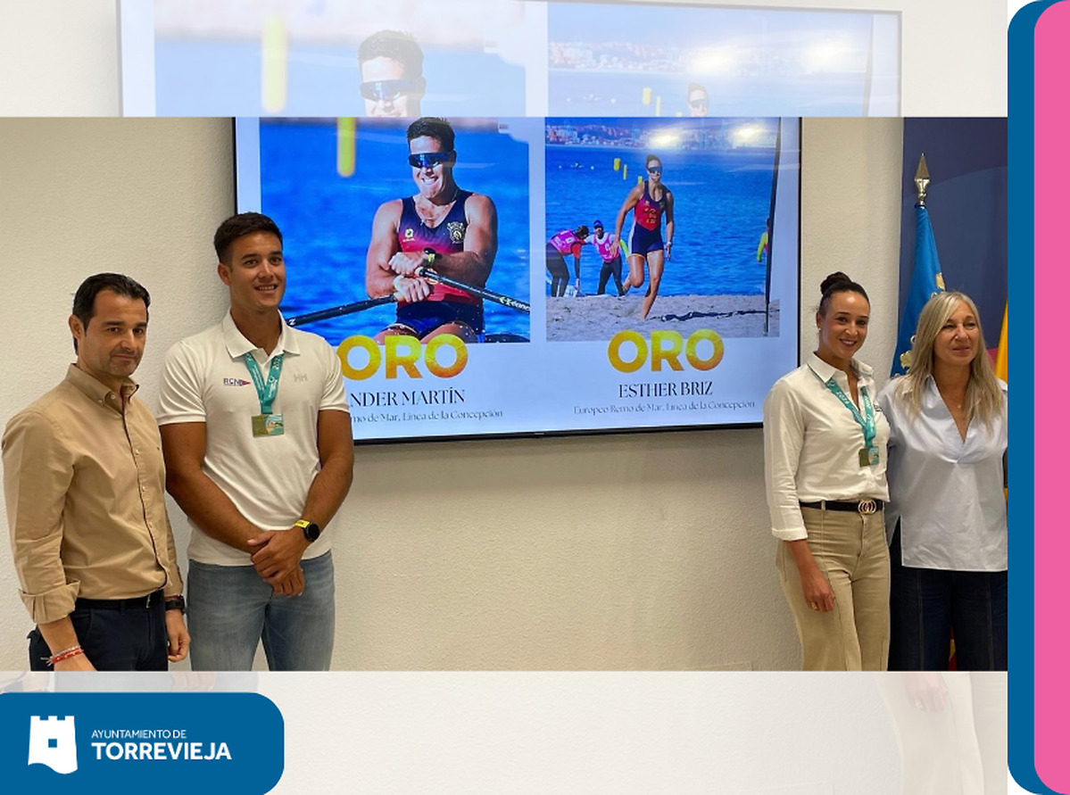 Torrevieja celebra los triunfos de los campeones europeos Ander Martín y Esther Briz