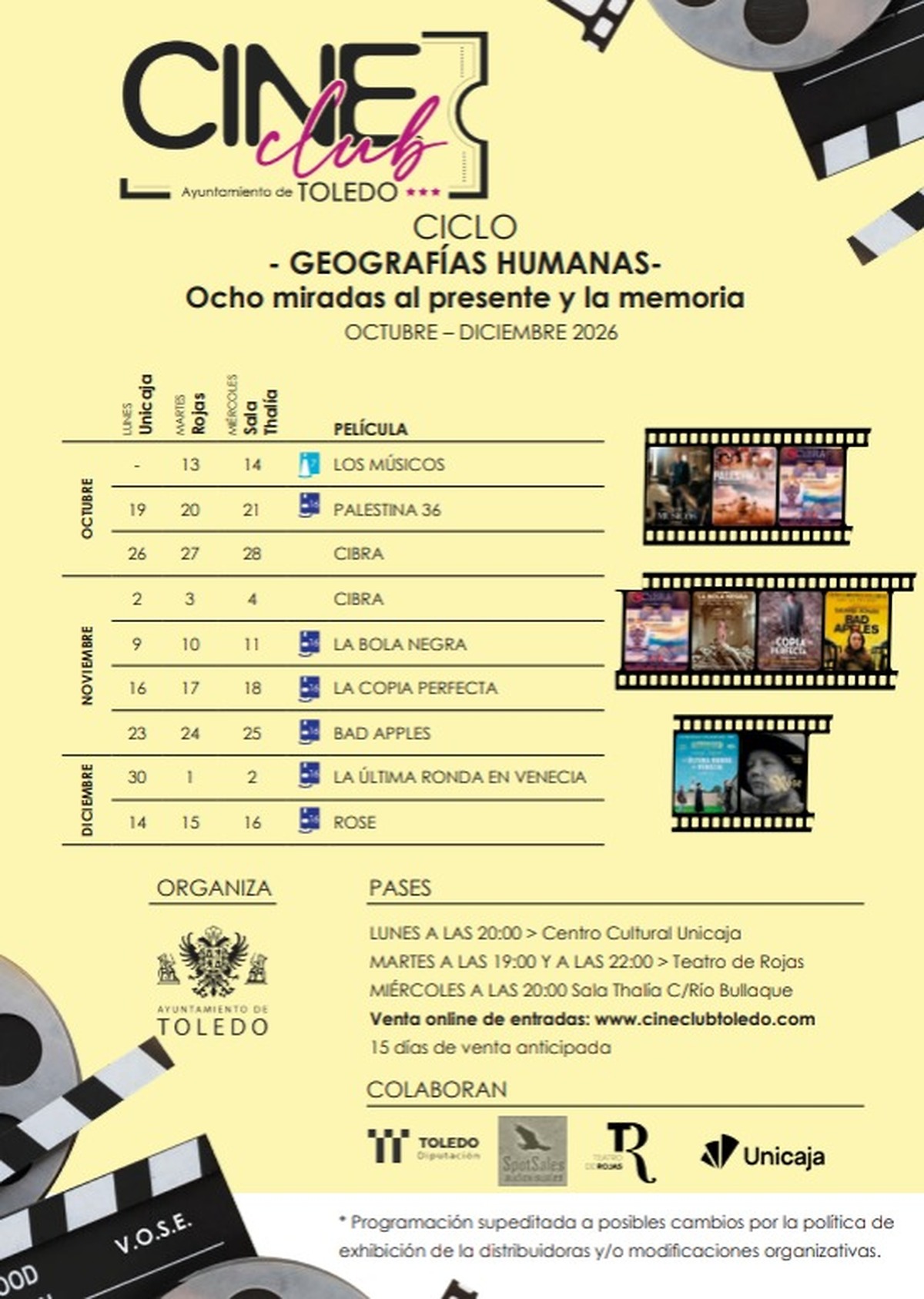 Toledo lanza un nuevo ciclo del Cineclub Municipal con películas de ocho países