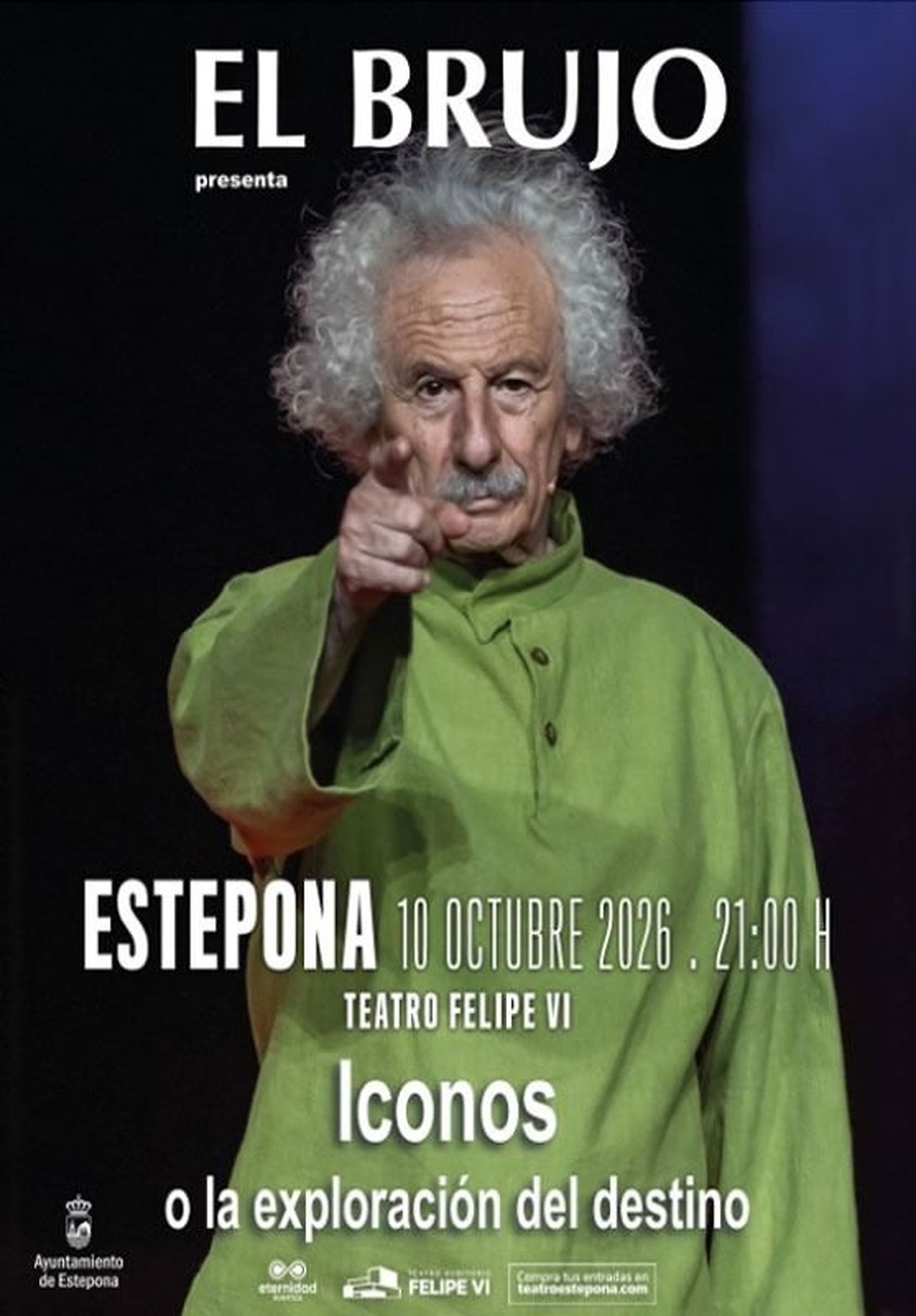 Estepona acoge ‘Iconos o la exploración del destino’ con Rafael Álvarez ‘El Brujo’ en el Teatro Felipe VI