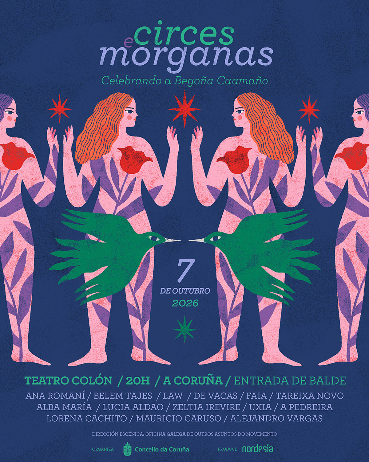 A Coruña rinde homenaje a Begoña Caamaño con el espectáculo 'Circes e Morganas' en el Teatro Colón