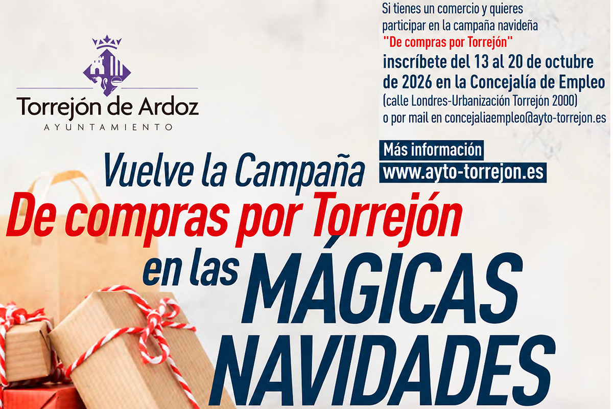 Torrejón de Ardoz abre el plazo de inscripción para la campaña 'De compras por Torrejón en las Mágicas Navidades'