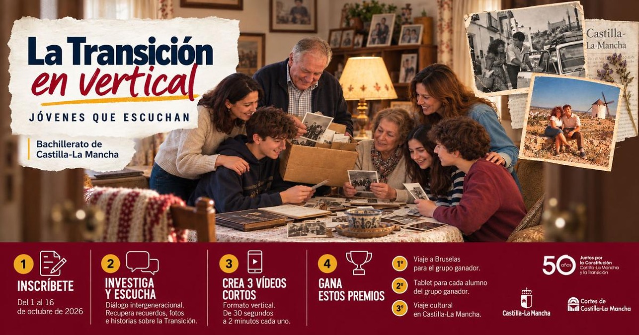Toledo lanza el certamen audiovisual 'La Transición en vertical' para jóvenes de Bachillerato