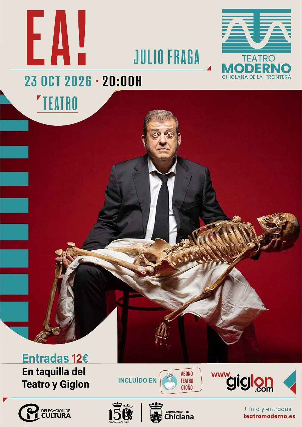 Chiclana acoge 'EA!', una comedia negra sobre el entierro de su propio protagonista en el Teatro Moderno