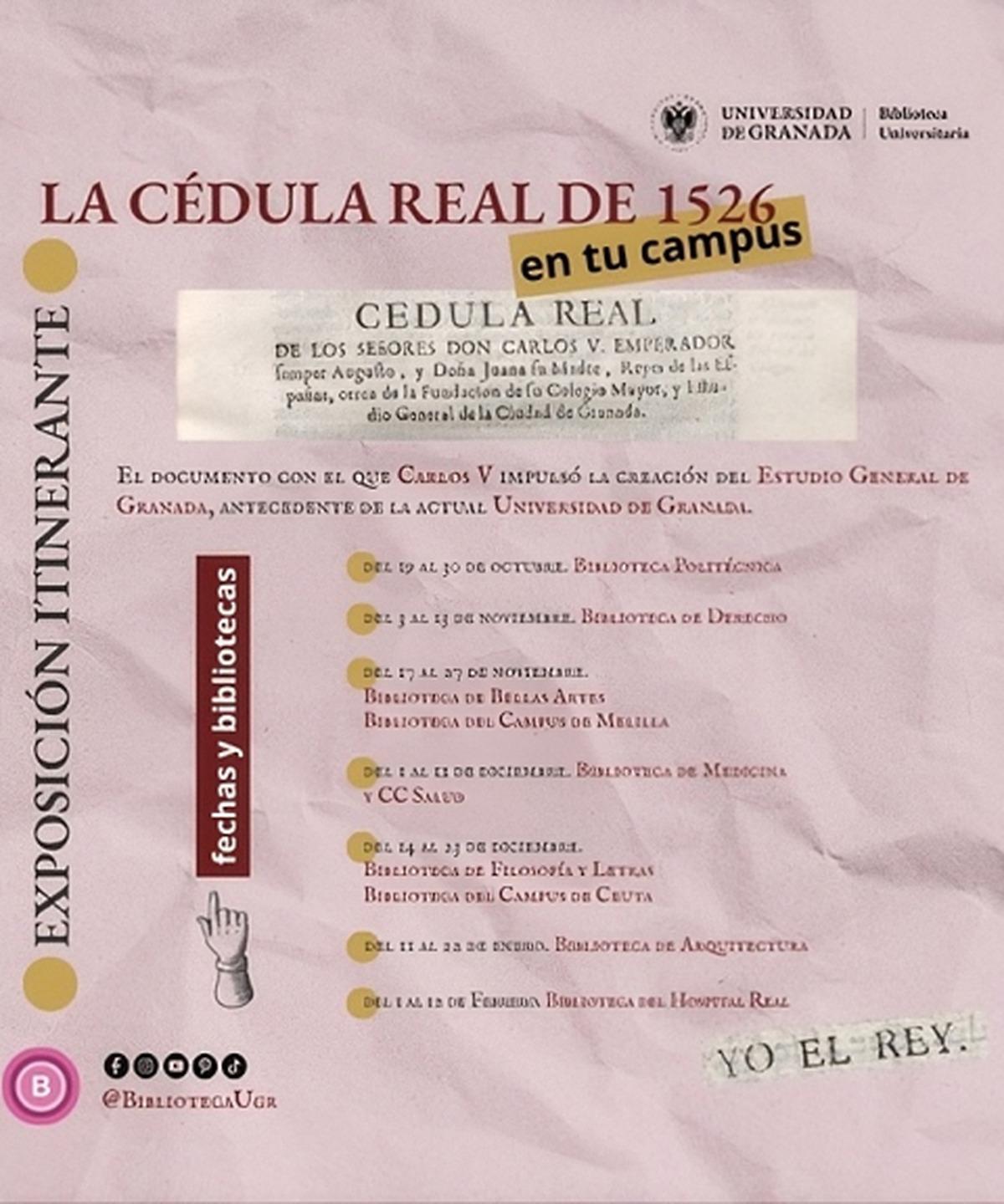 Granada conmemora los 500 años de la Real Cédula de 1526 con una exposición itinerante