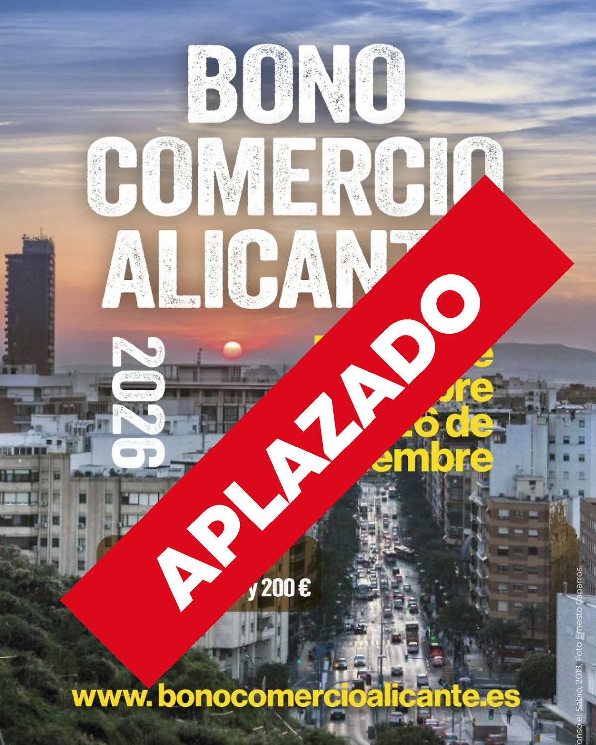 Alicante pospone la campaña del Bono Comercio 2026 por alerta de ciberseguridad