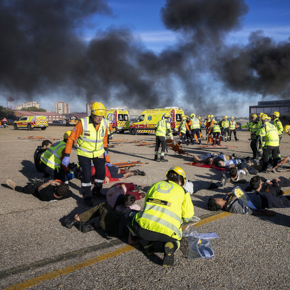 Madrid realiza un gran simulacro de emergencias con la participación de más de 500 efectivos