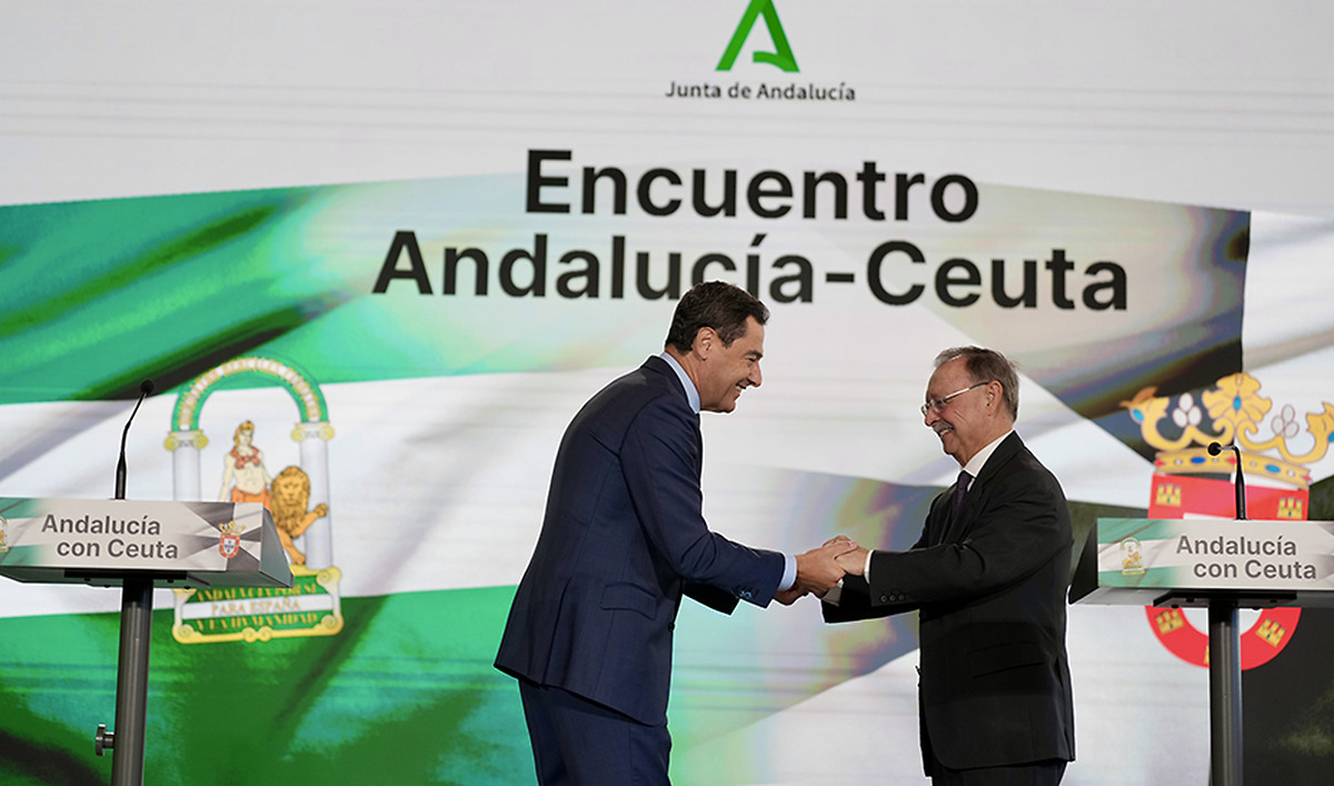 Juanma Moreno reafirma el apoyo de Andalucía a Ceuta en reunión con Juan Jesús Vivas