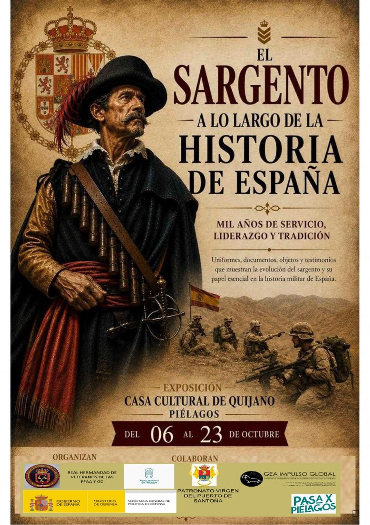 Piélagos acoge la exposición “El Sargento a lo largo de la historia de España” del 6 al 23 de octubre