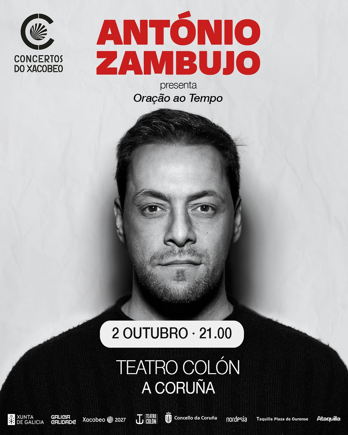 António Zambujo presenta su nueva gira en el Teatro Colón de A Coruña