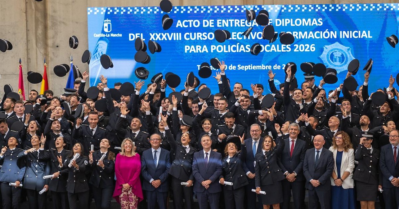 Castilla-La Mancha incorpora 123 nuevos policías locales para reforzar la seguridad en 48 municipios